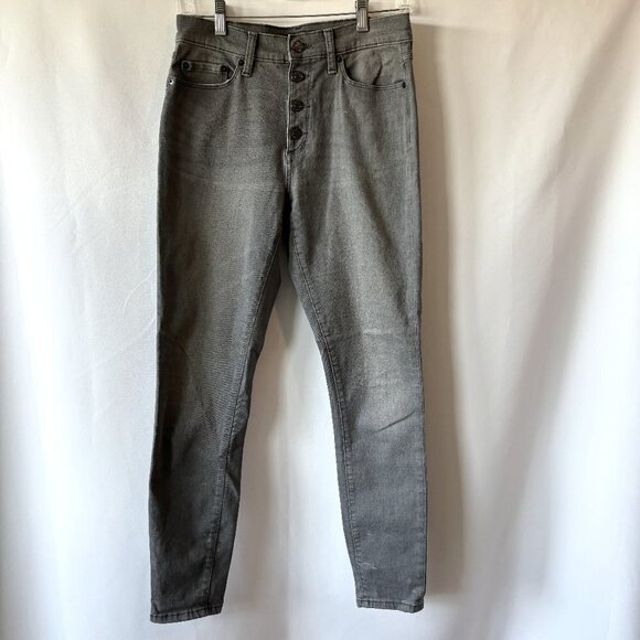 Banana Republic Women's Grey Denim High Rise Skinny Jeans Size 27/4 - Picture 1 of 10